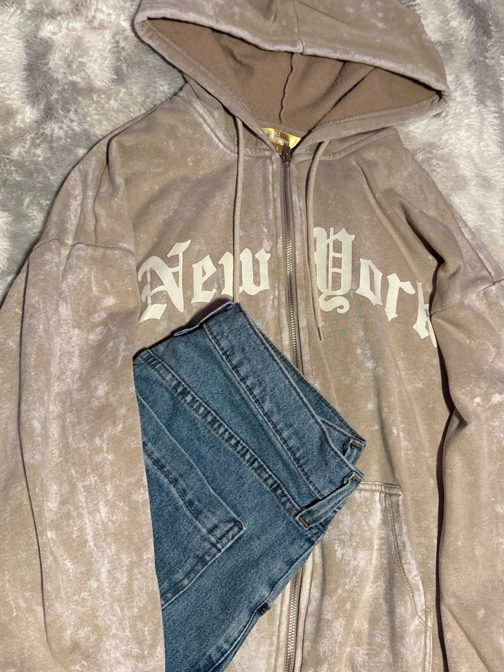 Cult Favorite Beige Zip-Up Hoodie